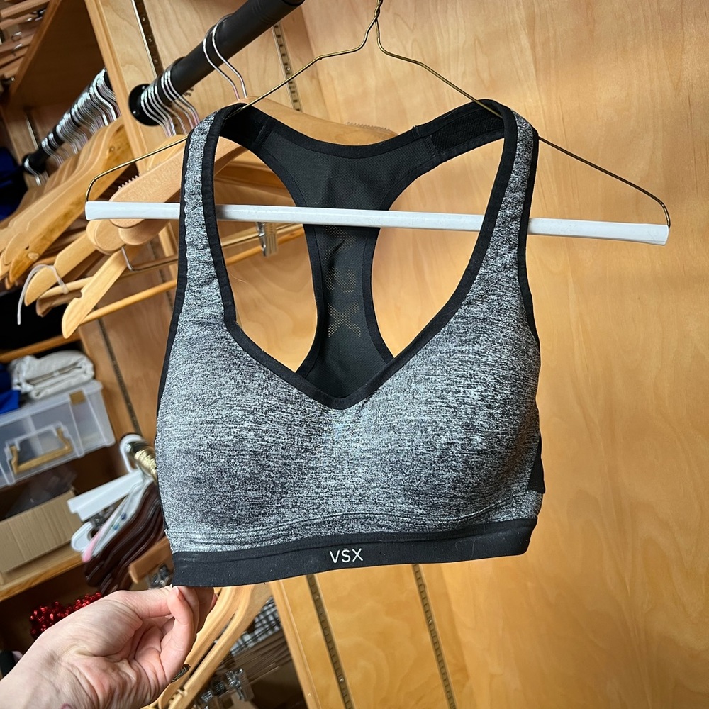 VSX Gray Heather Racerback Sports Bra